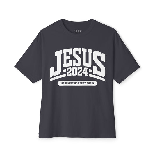 White Font Jesus 2024 Tee