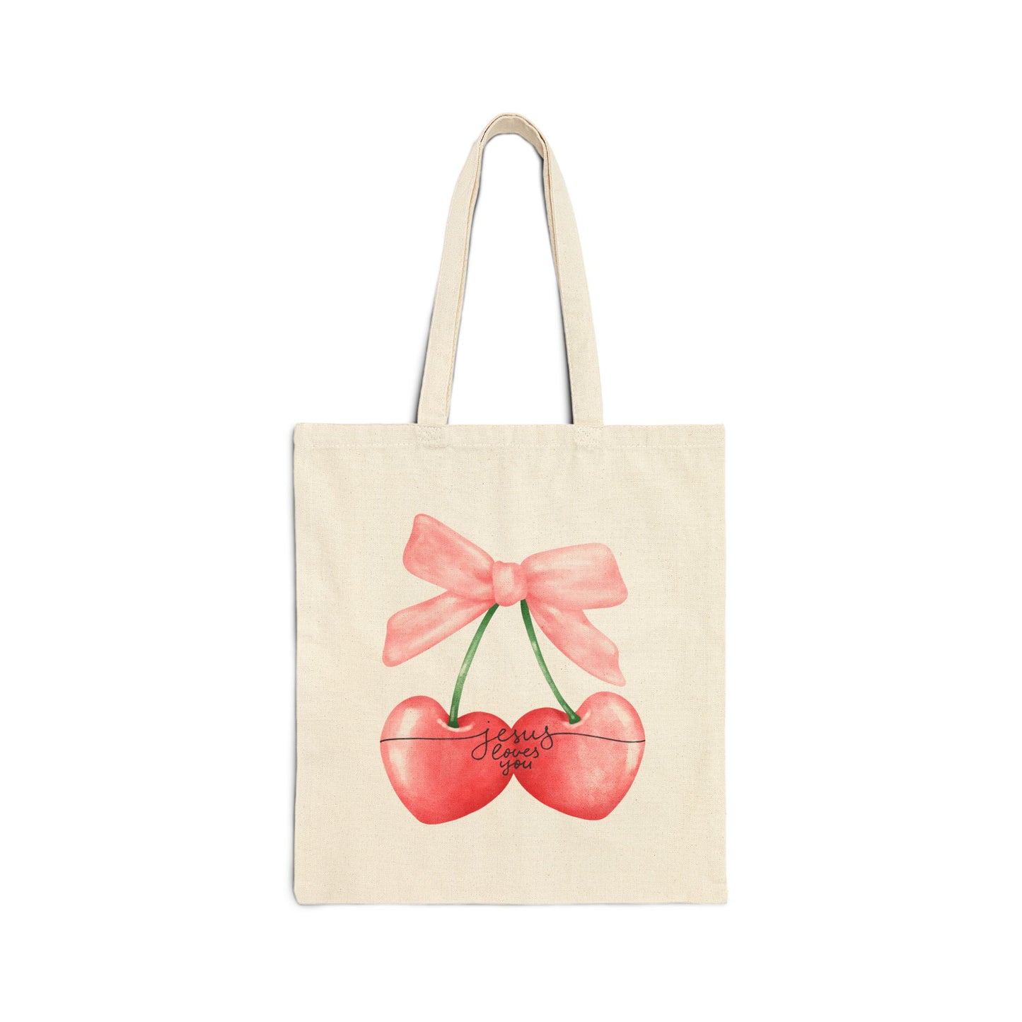 Jesus Loves You Cherry Tote Bag